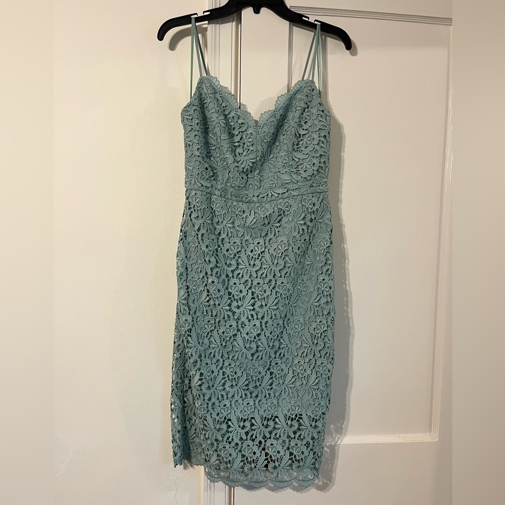 J. Crew Green Lace Dress